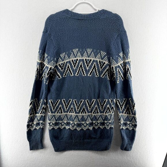 Hollister‎ Oversized Knit Button Cardigan Blue, Navy and White Womens Size M - Picture 3 of 12
